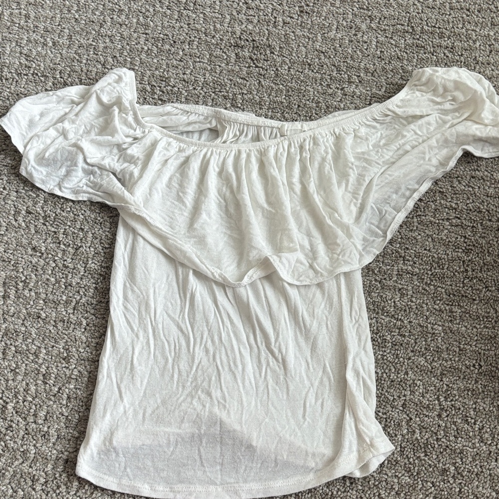 Garage Off-Shoulder White Blouse